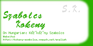 szabolcs kokeny business card